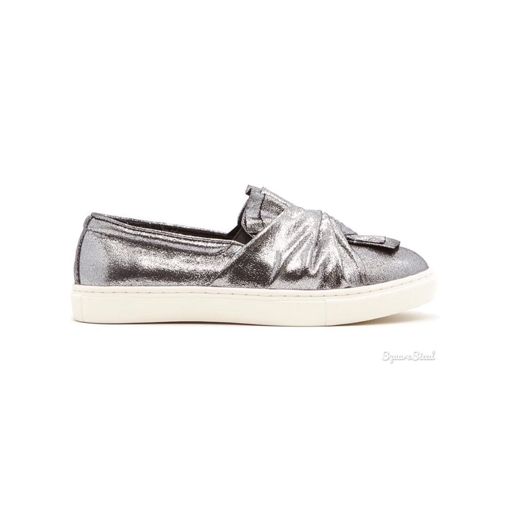Shoes loafer slip on silver 8 1/2 new  sneaker